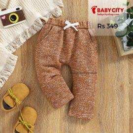 Baby Boy Girl Elasticized Waist Heathered Pants