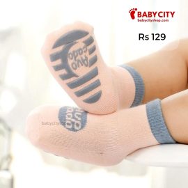 Baby Colorblock Fruit Antiskid Socks - Pink / 0-12 Month