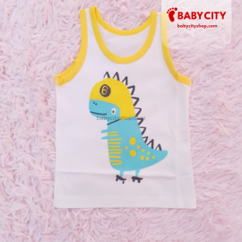 Boy Tshirt Dinosaur Sleeveless - Yellow / 66/48 (9-12m)