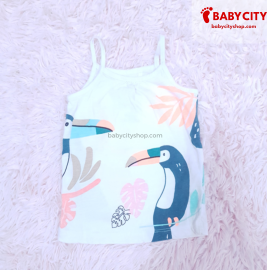 3PCS Spagetti Strap Girl Top Parrot