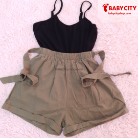 Combi Black/Green Short-Sleeve