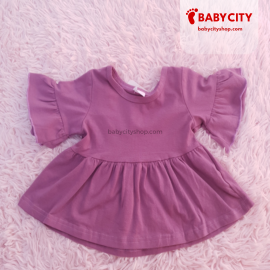 Girl Top Flutter Short-Sleeve